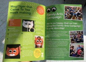 Booklet from the family arts activity packs