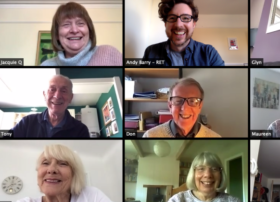 Screenshot from a Zoom call with Elders